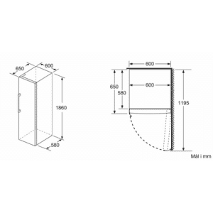 Bosch GSN36VWEP Serie 4 Fryseskab - Energi E - 186 cm - Hvid - På lager igen 15/8 2026 - Billede 5