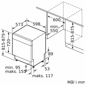 Siemens IQ500 SN15ES06CS ExtraKlasse Opvaskemaskine - 42 dB - Bestikbakke - Energi A - Stål - Billede 16