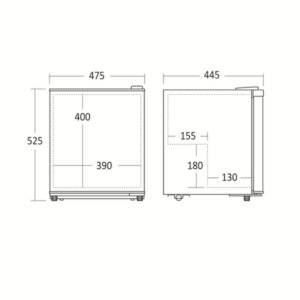 Scandomestic SKS56WE Køleskab Energi E - 52,5 x 47,5 cm - Billede 3