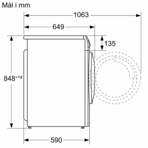 Bosch WNA134B0SN vaske/tørremaskine - Serie 4 1400 o/m 8/5 kg - Energi E - På lager igen 5/7 2026 - Billede 13